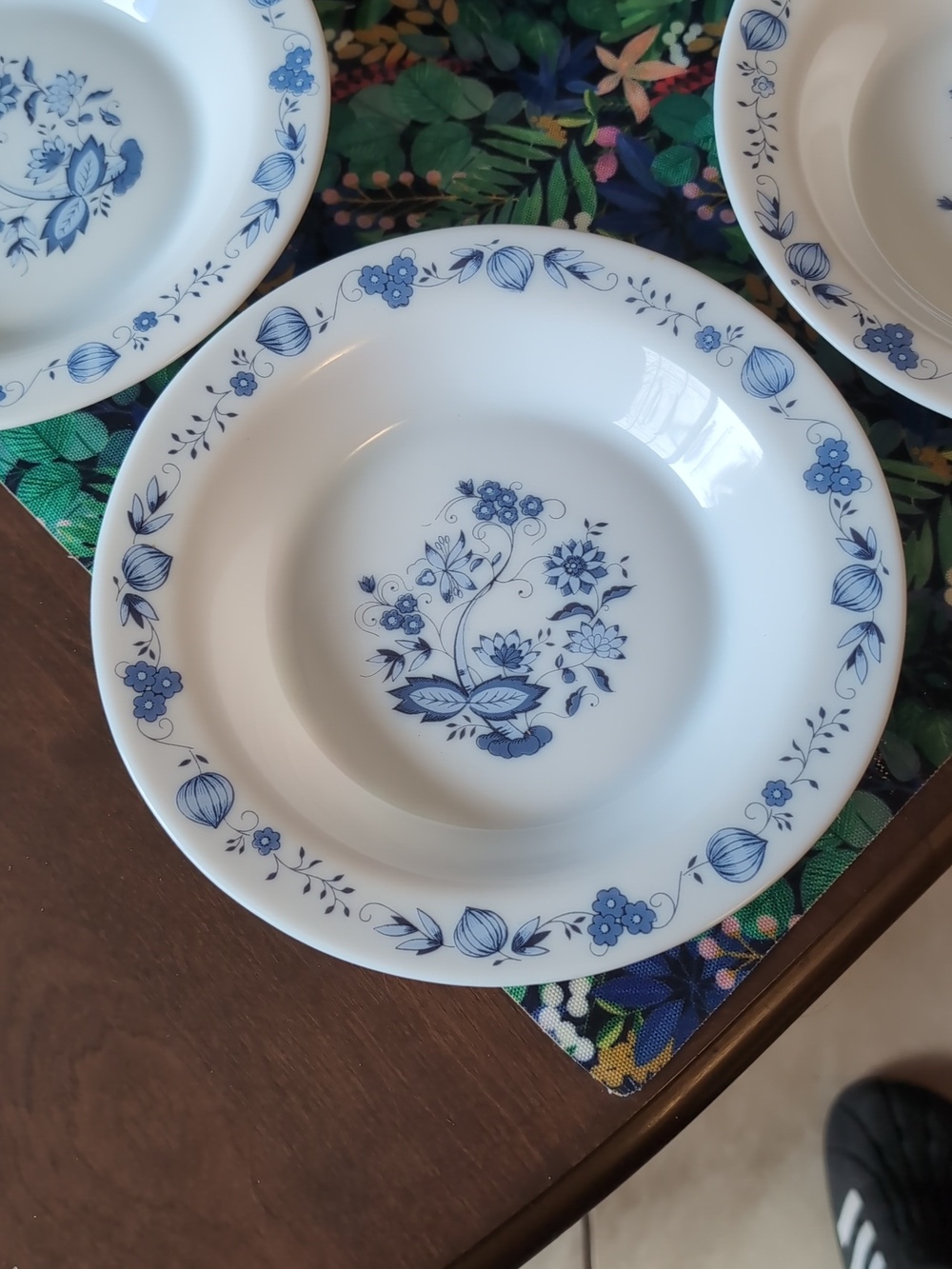 Blue Onion Floral Soup Bowl